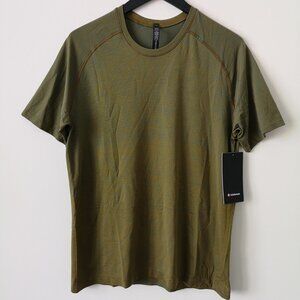 NWT LULULEMON CAPB/GLSC Gold Blue Metal Vent Tech SS 2.0 Top Shirt Men's XL